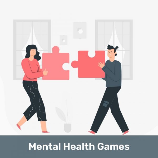 Girl and boy playing Mental Health Games