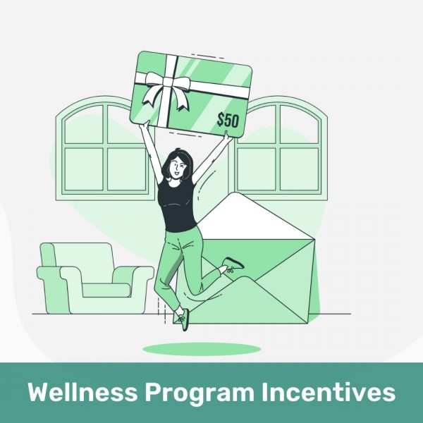Woman enjoying Wellness Program Incentives in the form of gift card