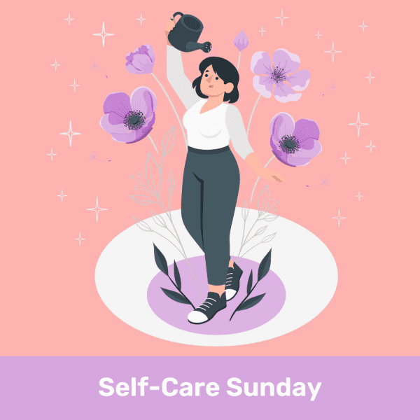 woman engaging in self-care