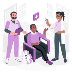 doctor checking on patient