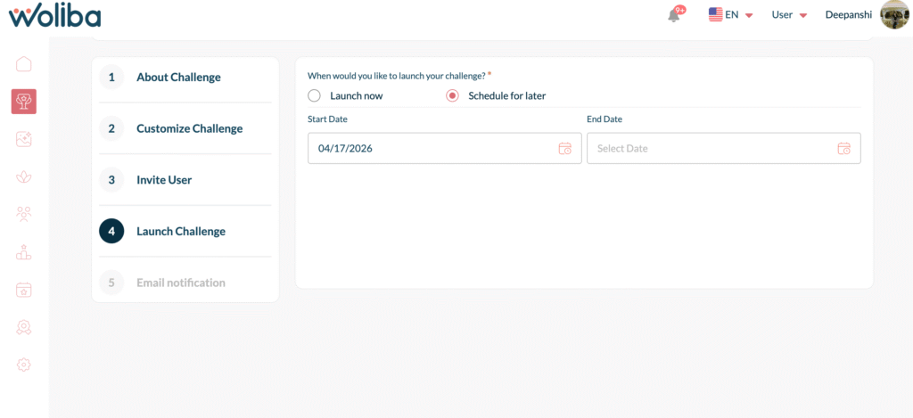 launch the step challenge