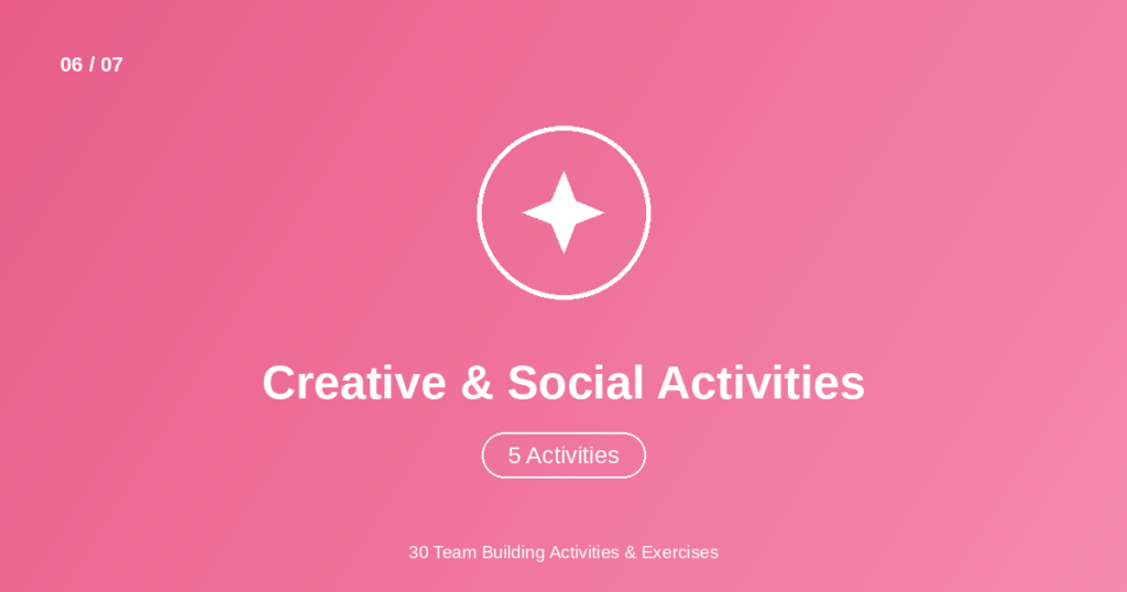 Creative & social team building activities