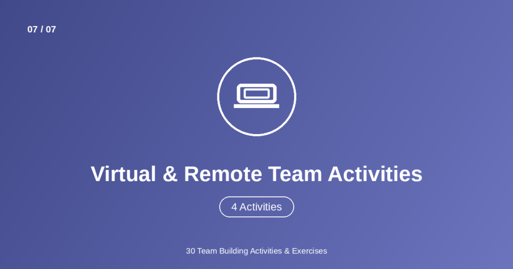 virtual & remote team building activities