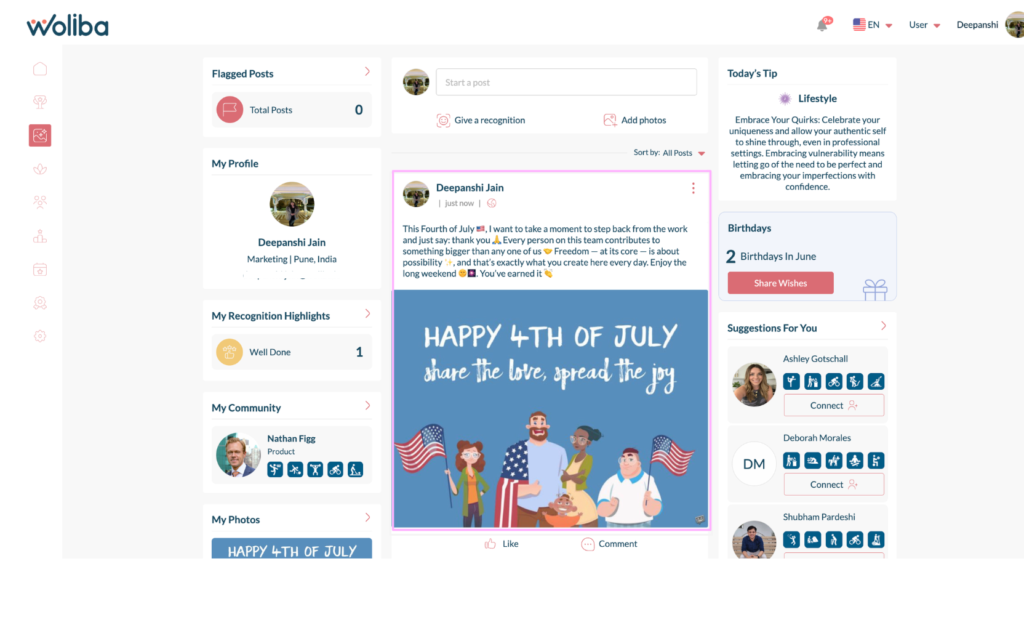4th of July Message to Employees