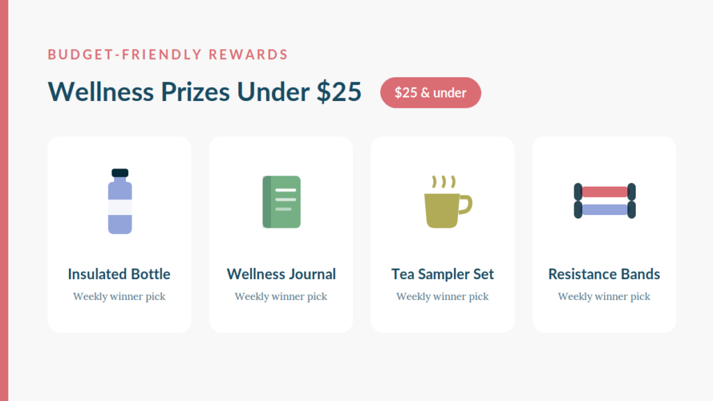 Budget-friendly wellness challenge prizes under $25