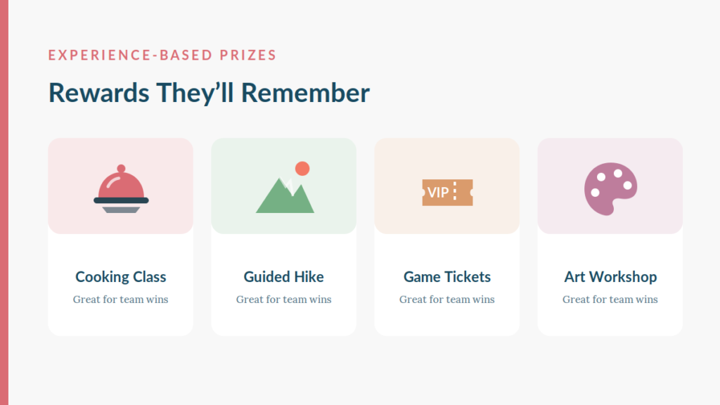 Experience-based wellness challenge prizes