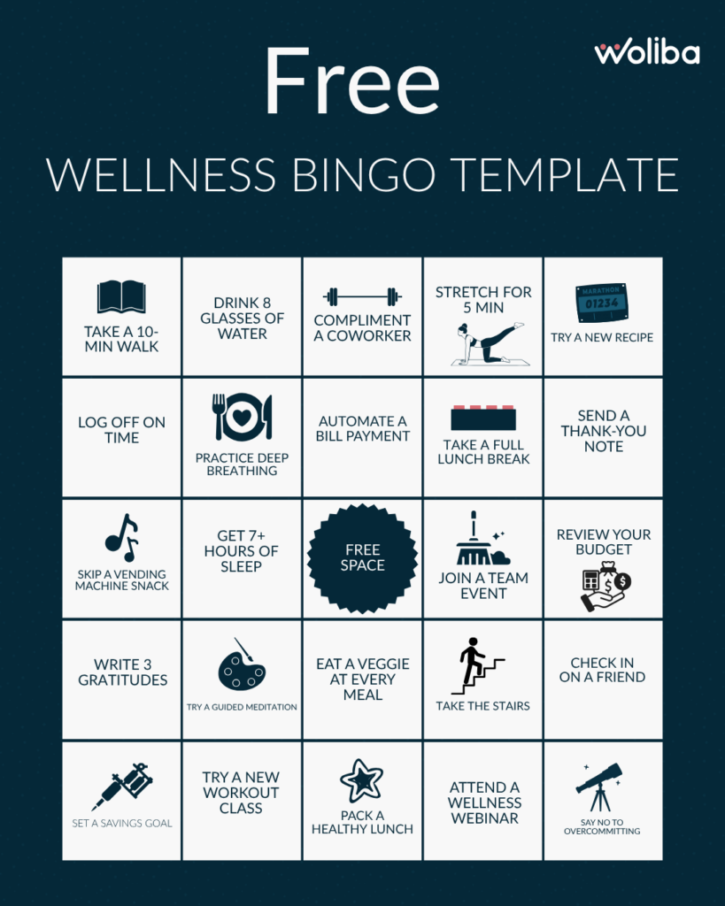 Free Wellness Bingo Template