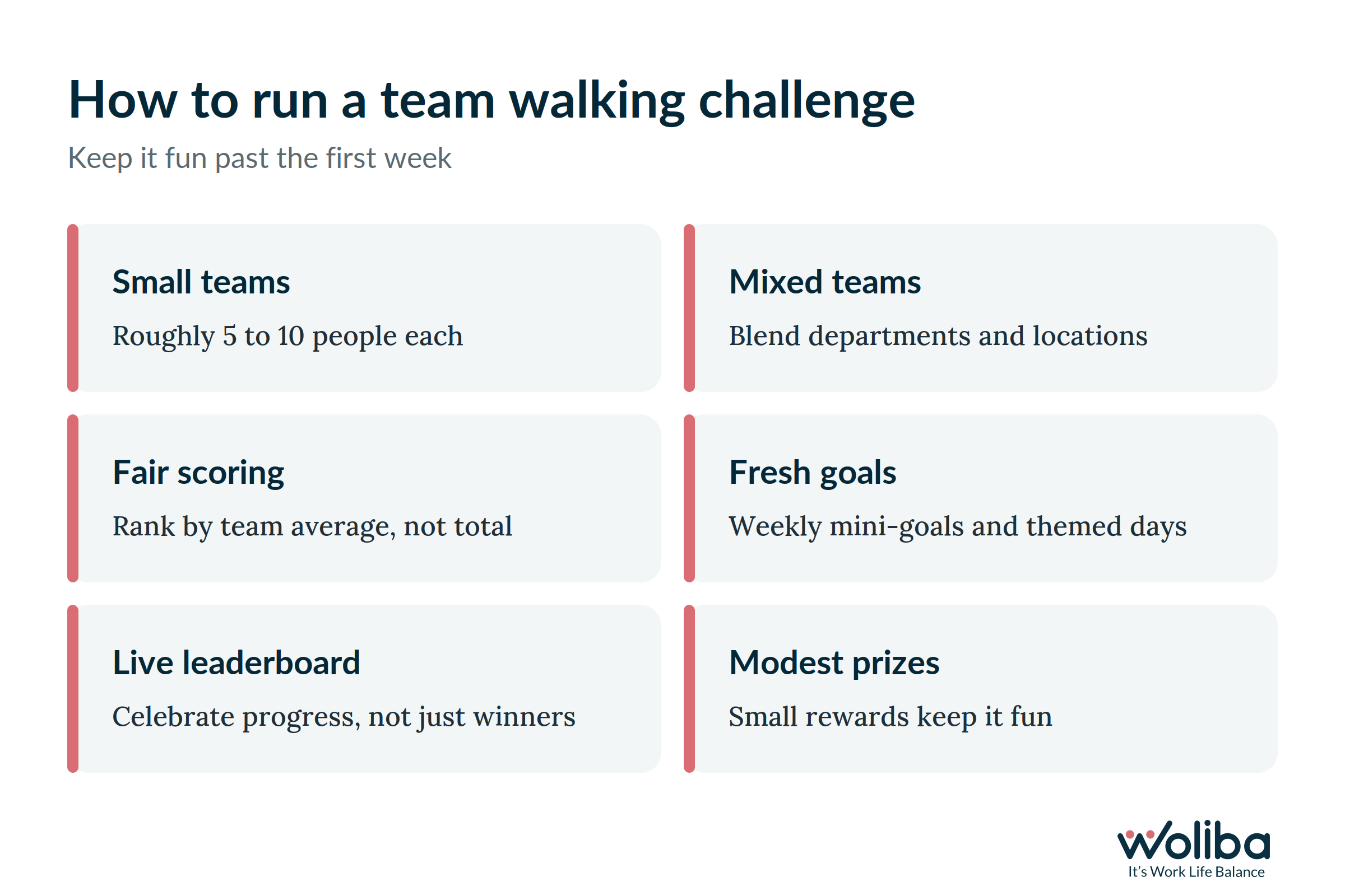 Tips for running a team walking challenge