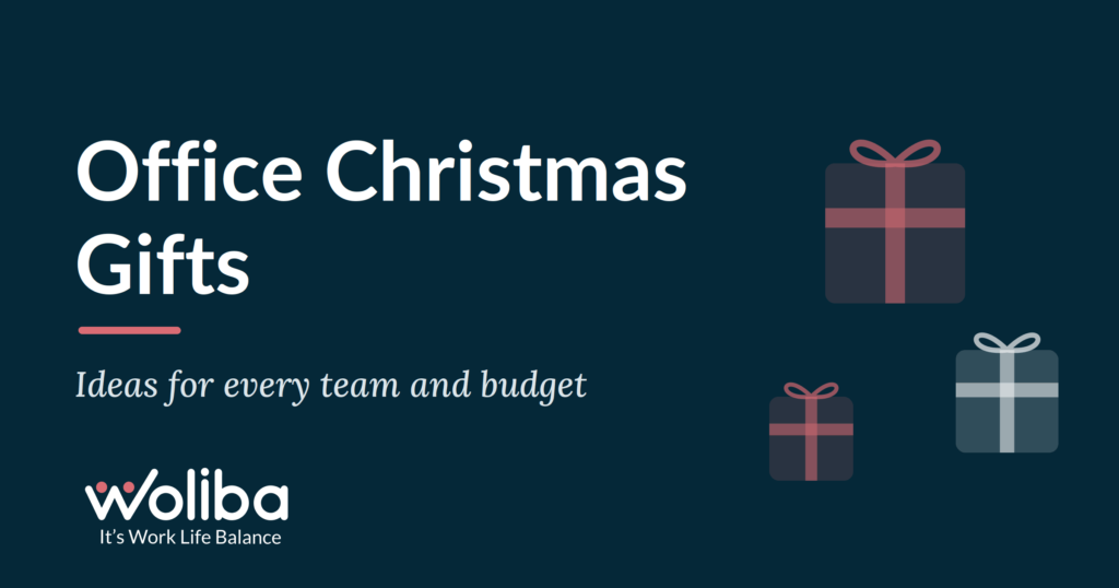 Woliba banner reading Office Christmas Gifts: ideas for every team and budget
