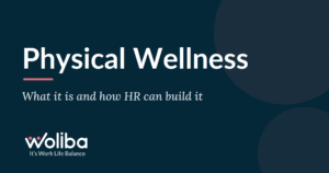 Woliba banner reading Physical Wellness: what it is and how HR can build it