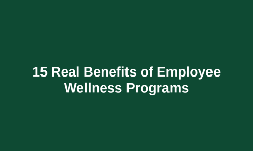 Benefits Of Employee Wellness Program