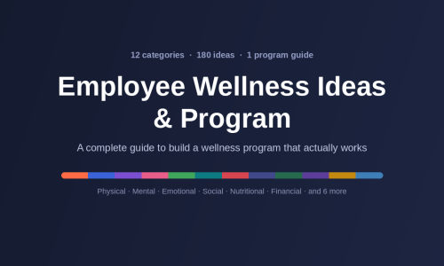 Employee Wellness & Program Ideas