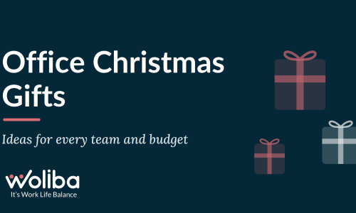 Woliba banner reading Office Christmas Gifts: ideas for every team and budget